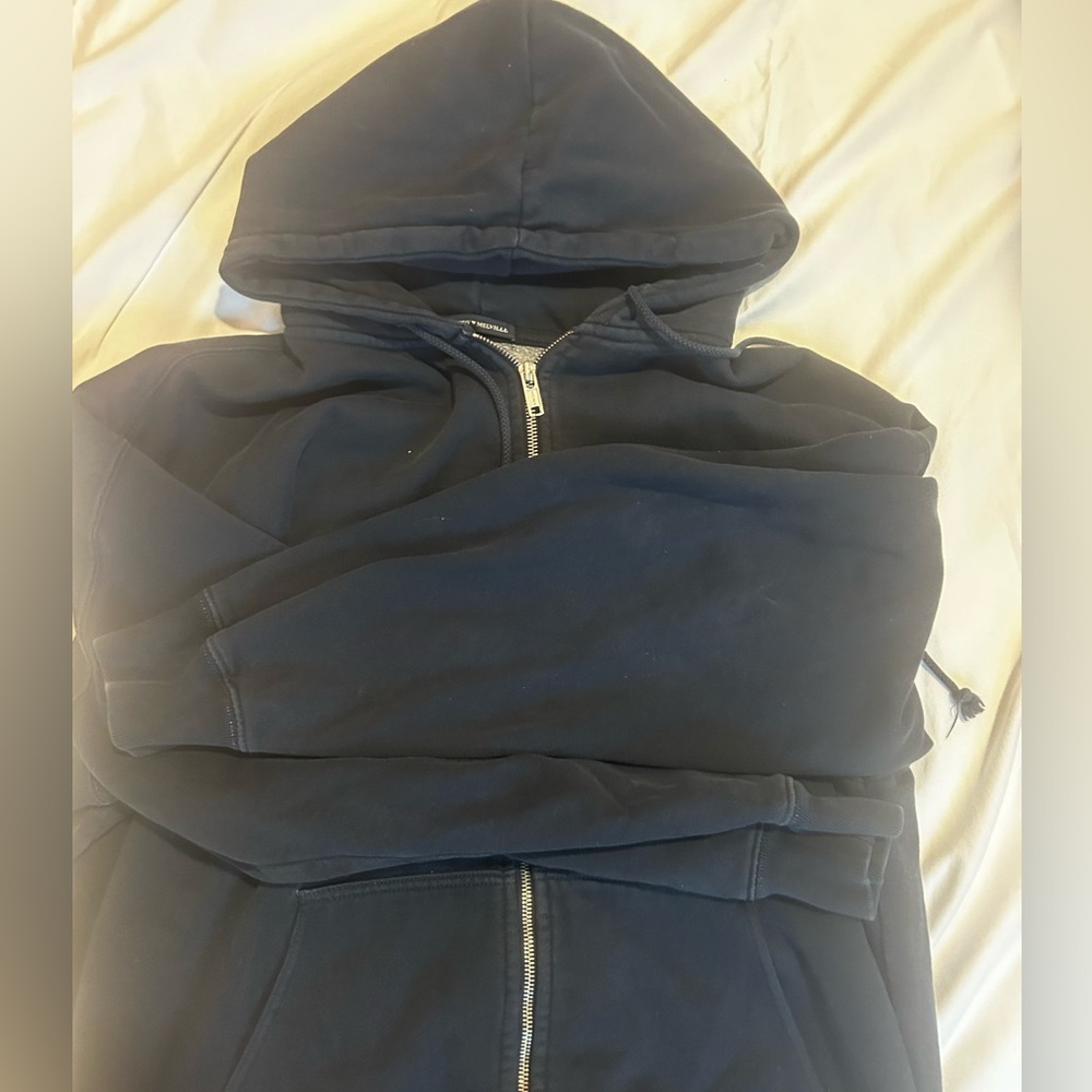 navy blue zip up